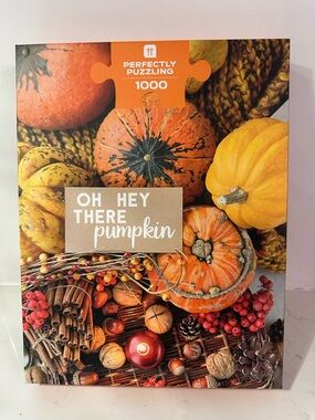 Oh Hey There Pumpkin Puzzle 1000 Pc 29.5 x 19.5" Perfectly Puzzling Autumn Fall